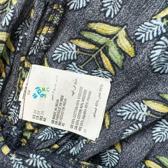 Style & Co. Dress Womens 2X Blue Off Shoulder Maxi NWT Cottagecore bloomcore - Picture 7 of 11